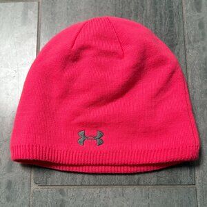 Under Amour BCA Breast Cancer Awareness Lined Beanie Hat Cap Pink One Size